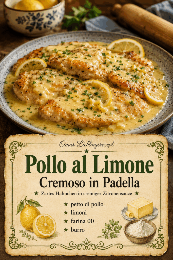 Pollo al Limone Cremoso in Padella