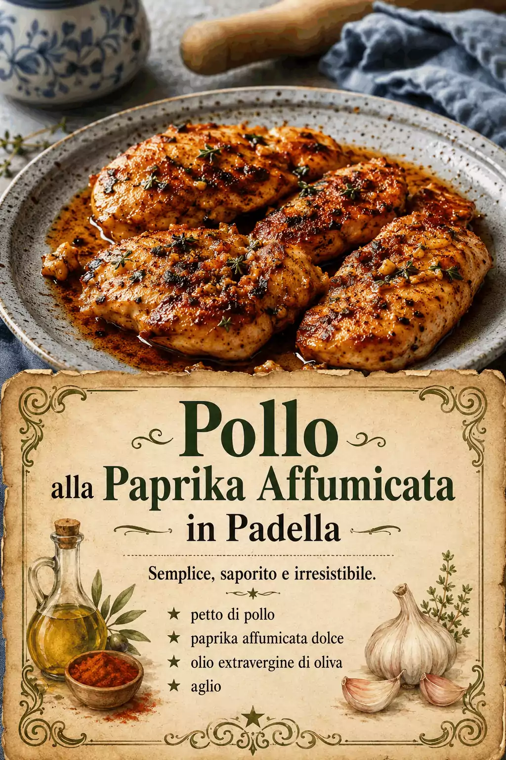 Pollo alla Paprika Affumicata in Padella