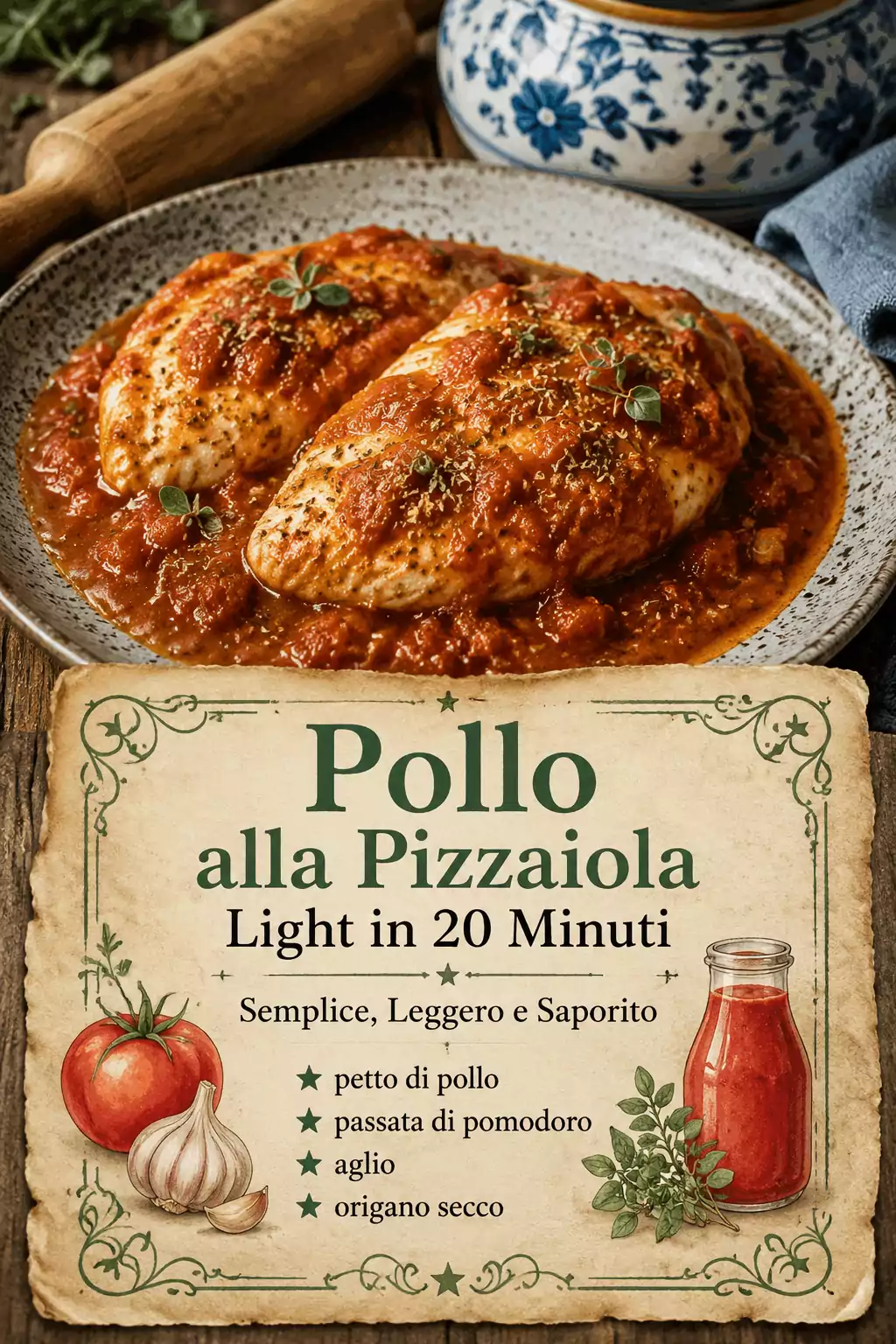 Pollo alla Pizzaiola Light in 20 Minuti