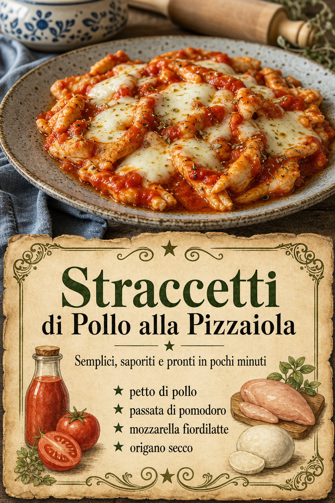 petto di pollo, passata di pomodoro, mozzarella fiordilatte, origano secco