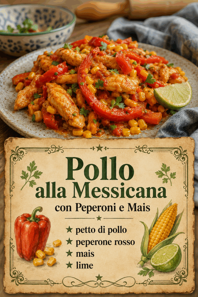 Pollo alla Messicana con Peperoni e Mais