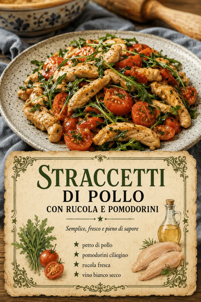 Straccetti di Pollo con Rucola e Pomodorini