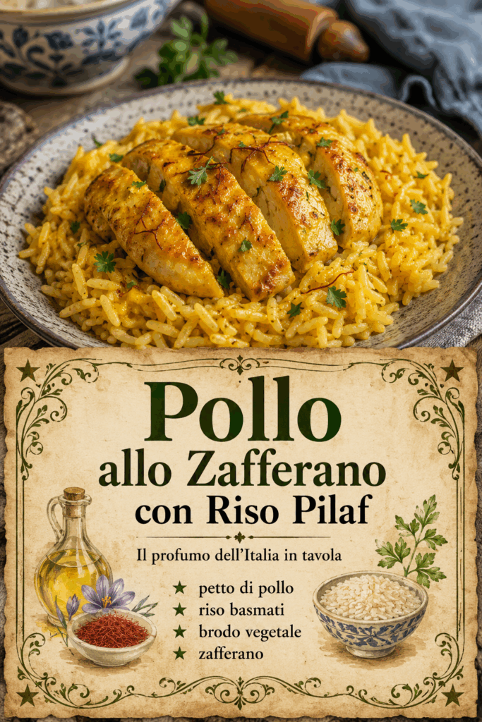Pollo allo Zafferano con Riso Pilaf