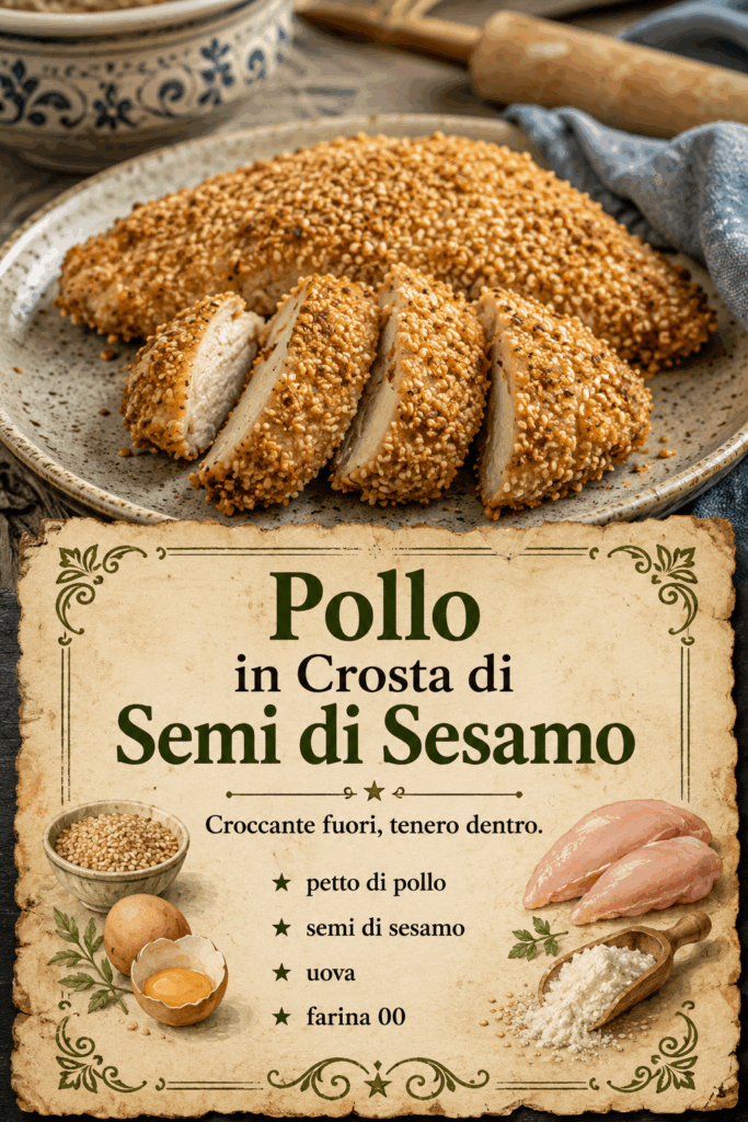Pollo in Crosta di Semi di Sesamo