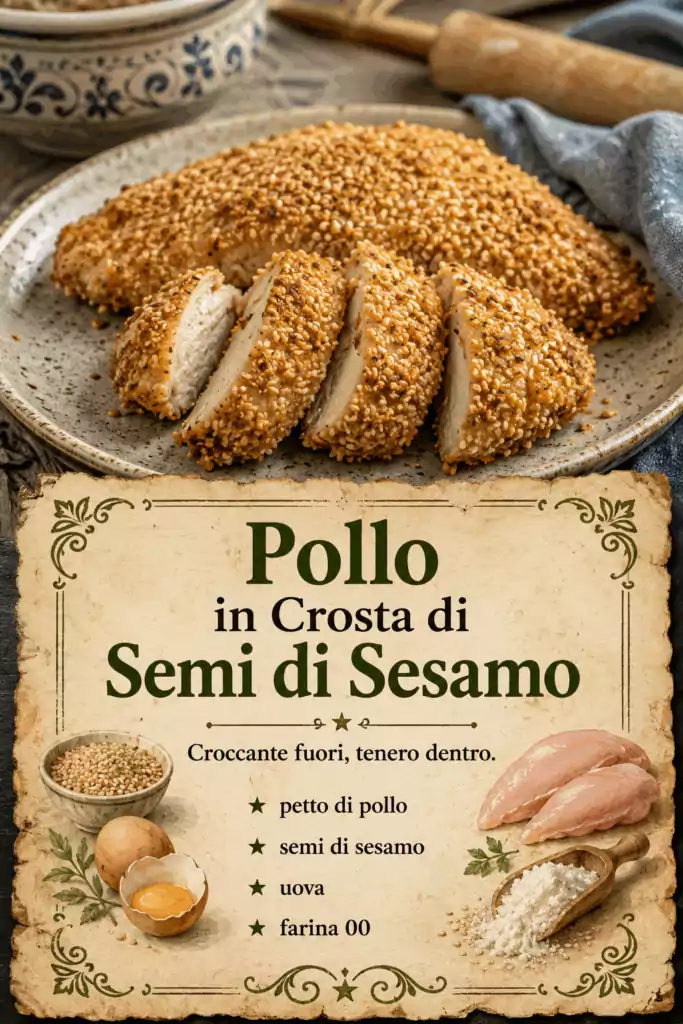 Pollo in Crosta di Semi di Sesamo
