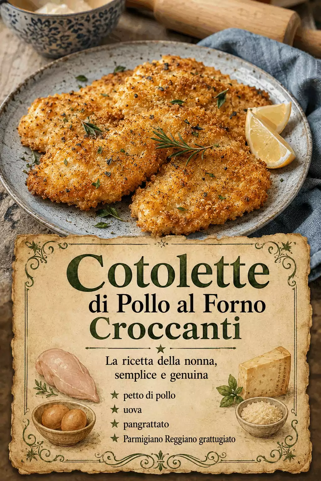 Cotolette di Pollo al Forno Croccanti