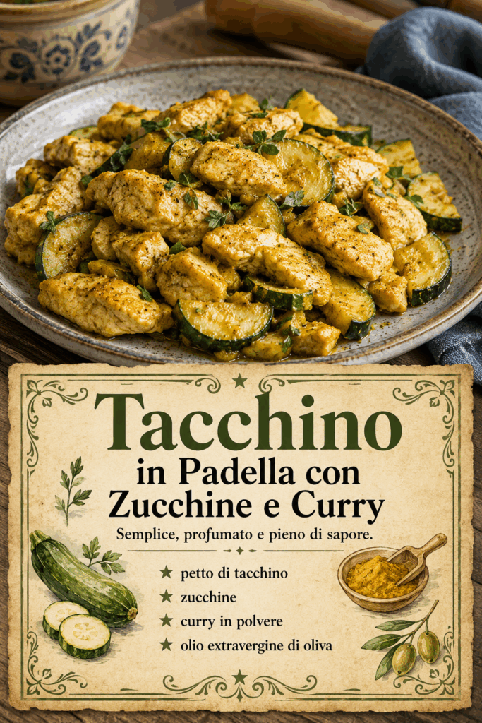 Tacchino in Padella con Zucchine e Curry