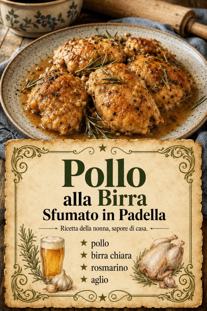 Pollo alla Birra Sfumato in Padella