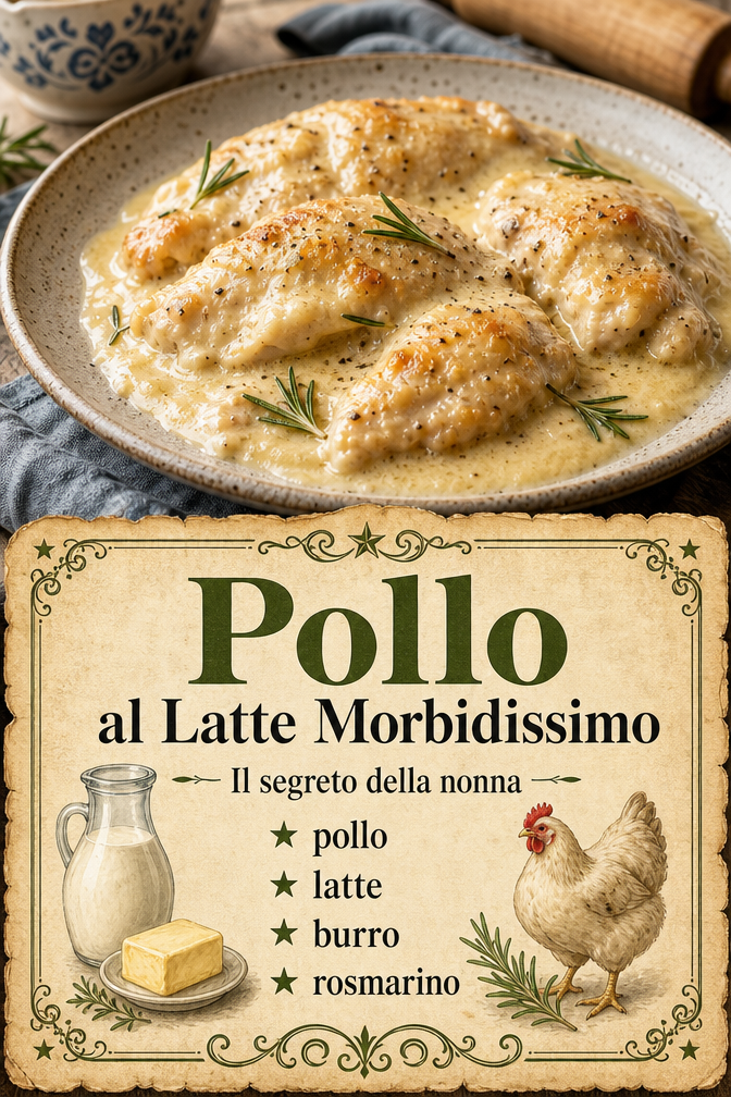 pollo, latte, burro, rosmarino