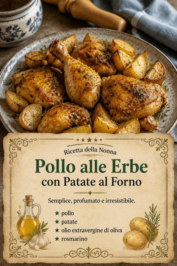 Pollo alle Erbe con Patate al Forno