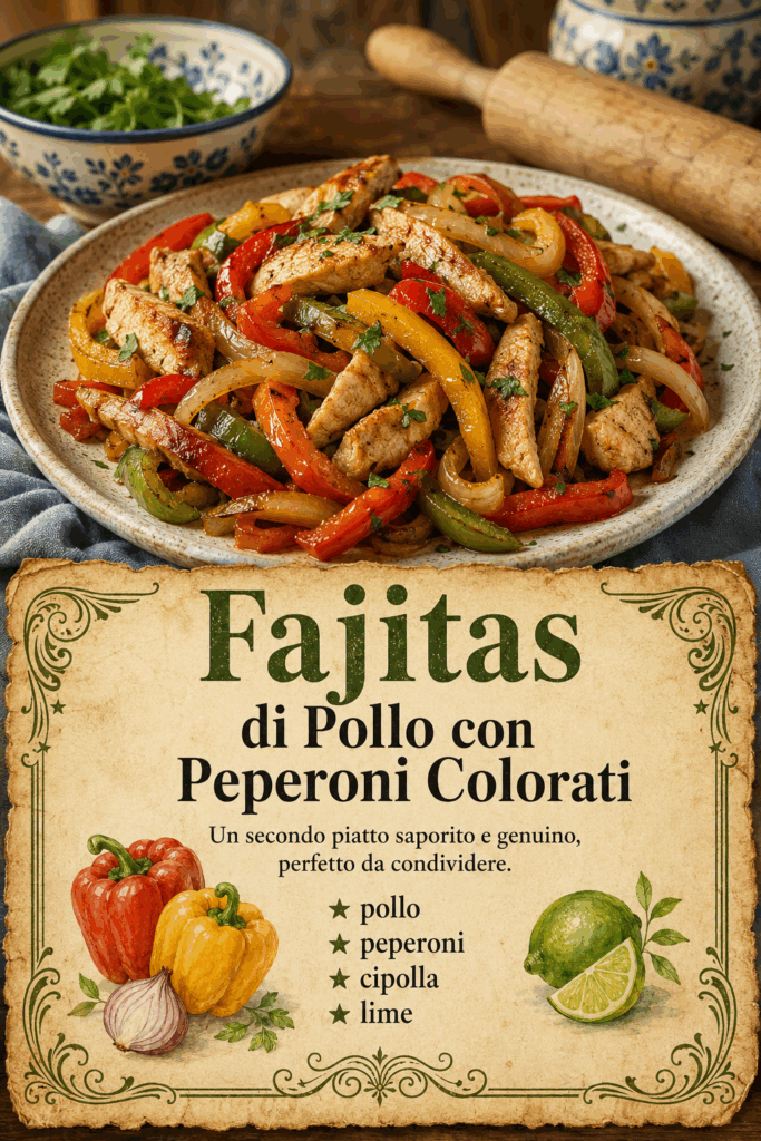 Fajitas di Pollo con Peperoni Colorati