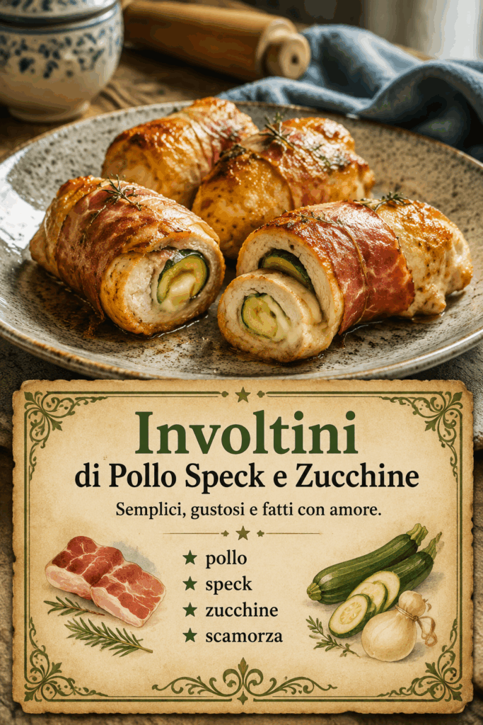 Involtini di Pollo Speck e Zucchine