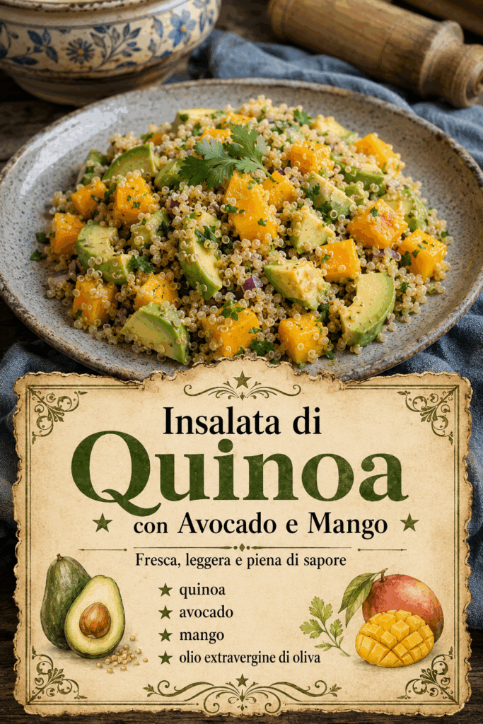 Insalata di Quinoa con Avocado e Mango