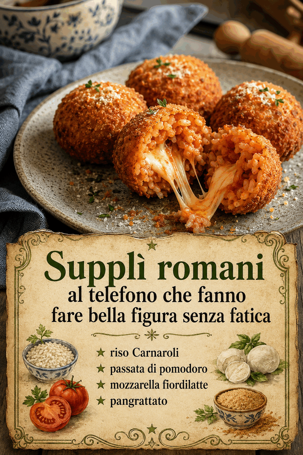 Supplì romani al telefono che fanno fare bella figura senza fatica