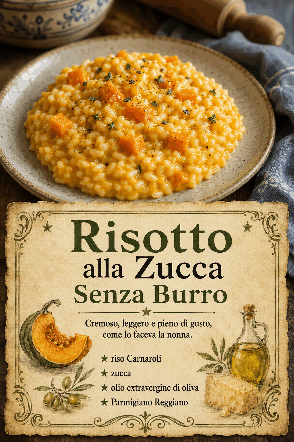 Risotto alla Zucca Senza Burro