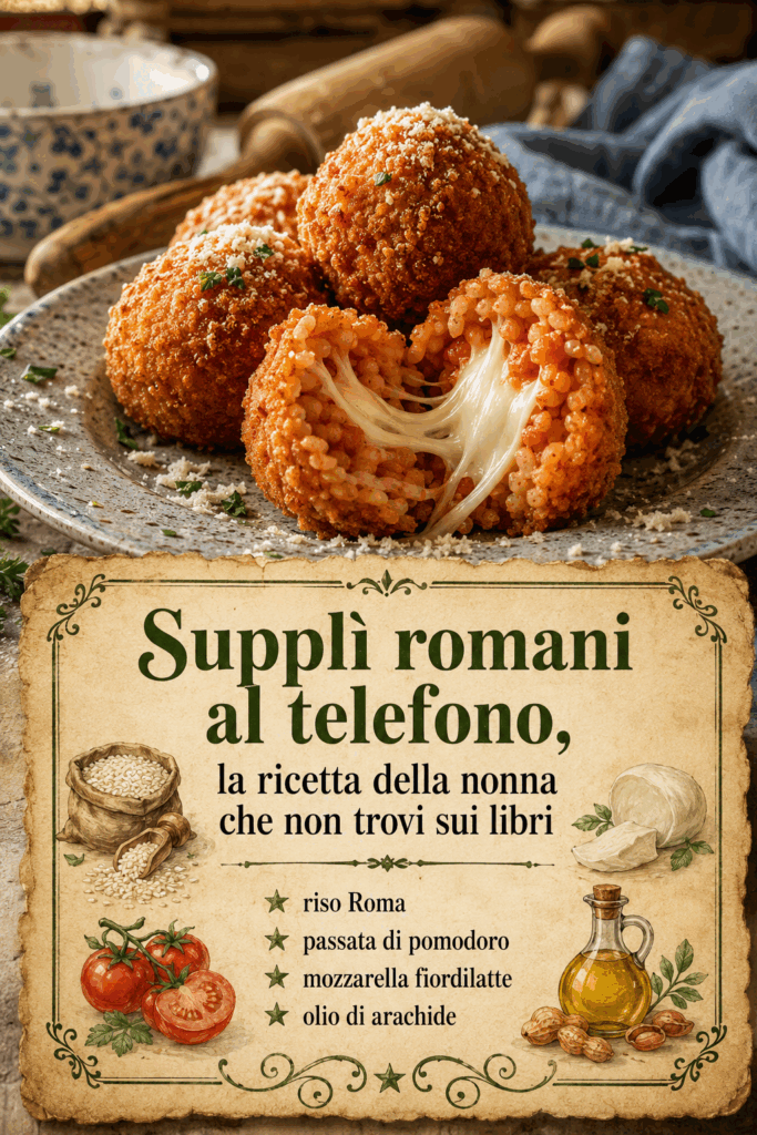 Supplì romani al telefono come li faceva la nonna: riso del giorno prima e prova del filo