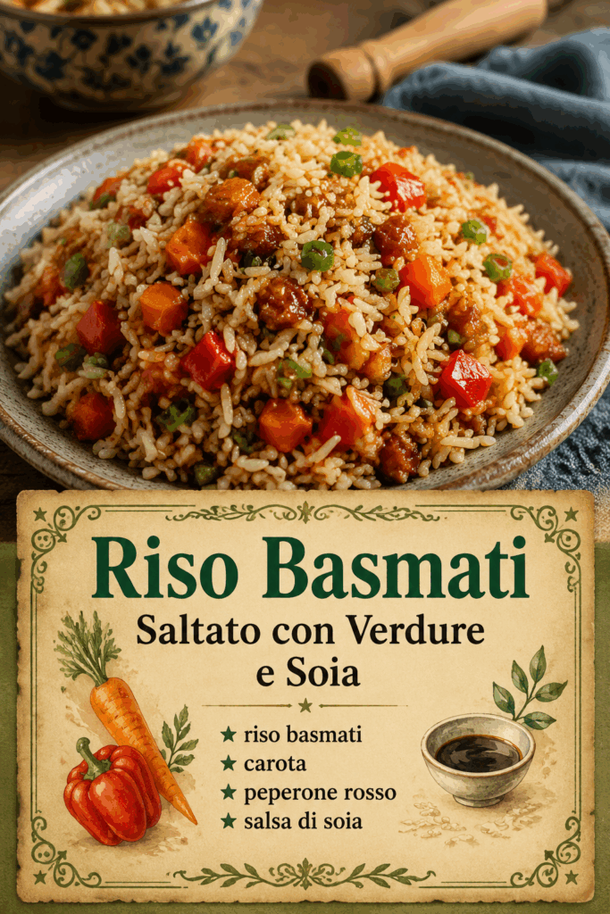 Riso Basmati Saltato con Verdure e Soia