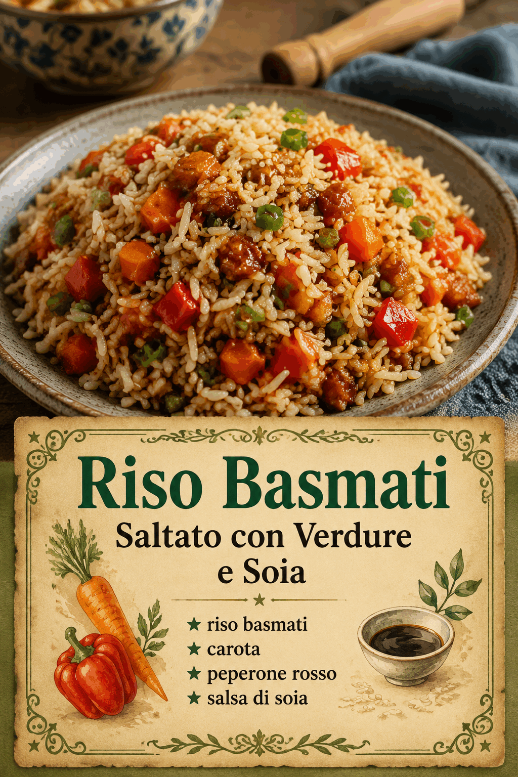 Riso Basmati Saltato con Verdure e Soia