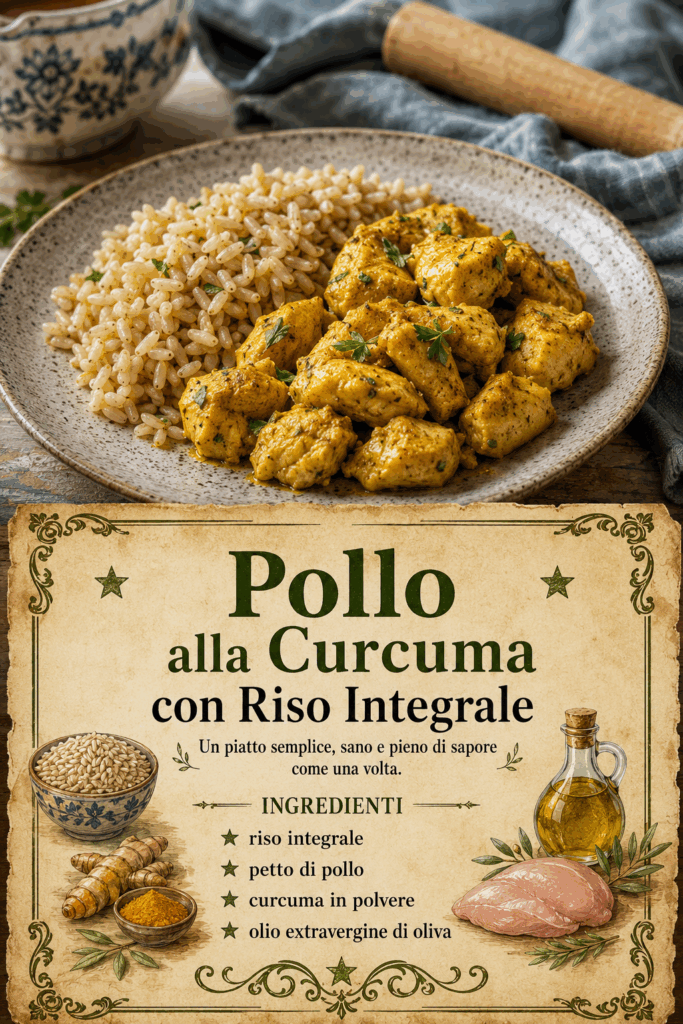 Pollo alla Curcuma con Riso Integrale