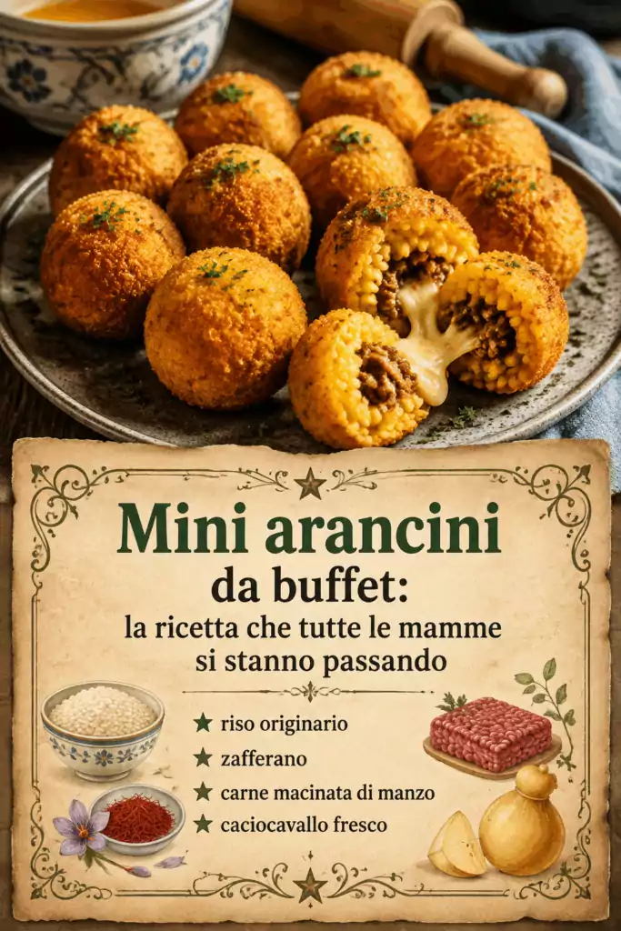 Mini arancini da congelare crudi e friggere all’ultimo momento