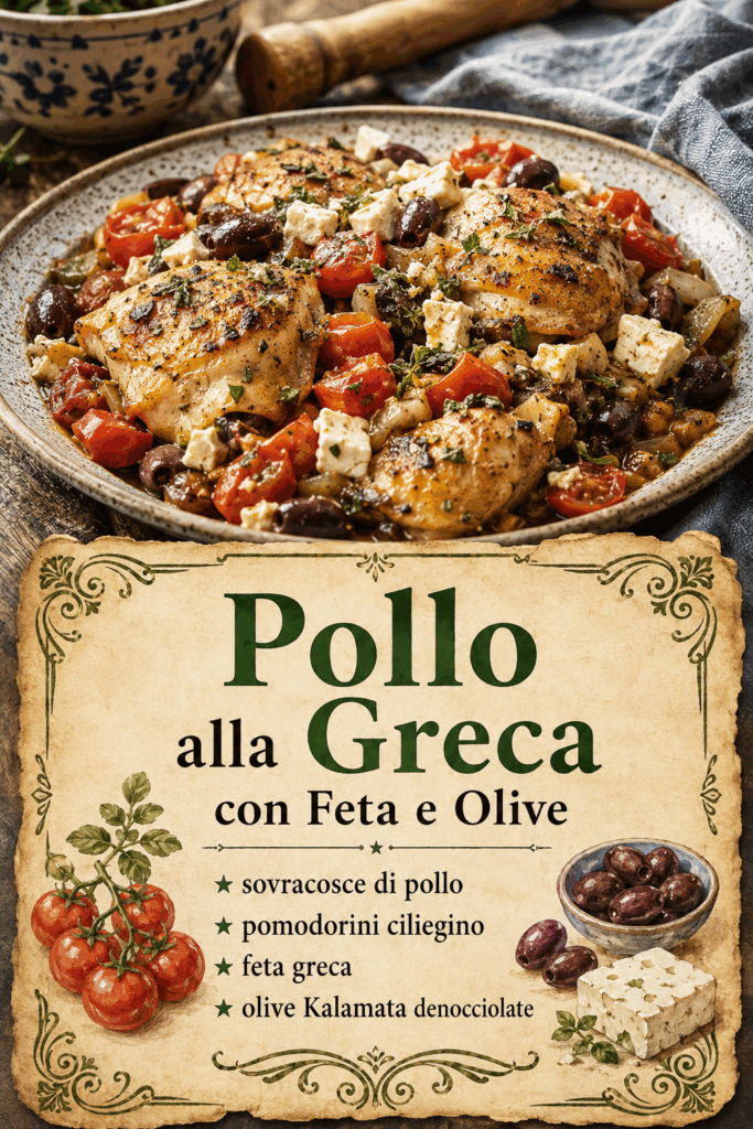 Pollo alla Greca con Feta e Olive