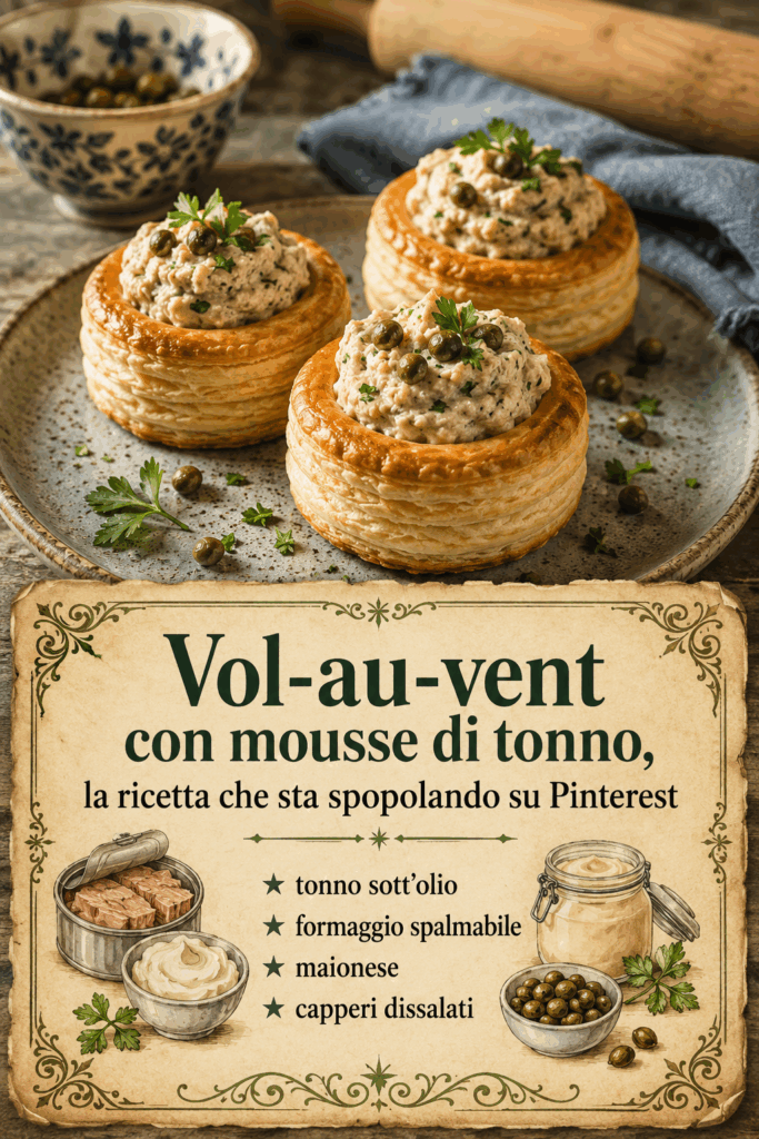 Vol-au-vent con mousse di tonno, la ricetta che sta spopolando su Pinterest