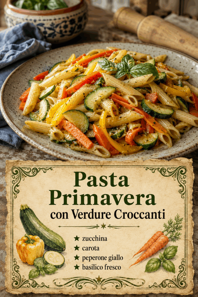 Pasta Primavera con Verdure Croccanti