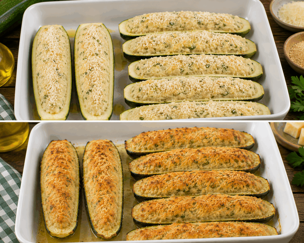 Zucchine Ripiene alla Romagnola con Parmigiano e Pangrattato – Emilia-Romagna