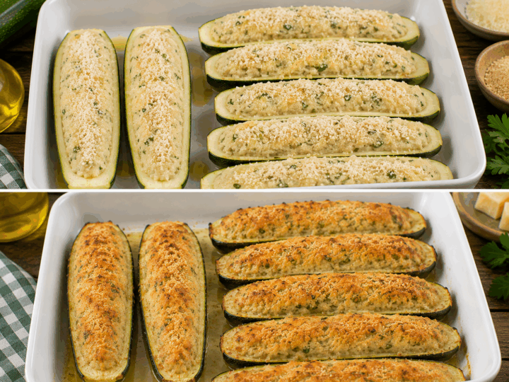 Zucchine Ripiene alla Romagnola con Parmigiano e Pangrattato – Emilia-Romagna