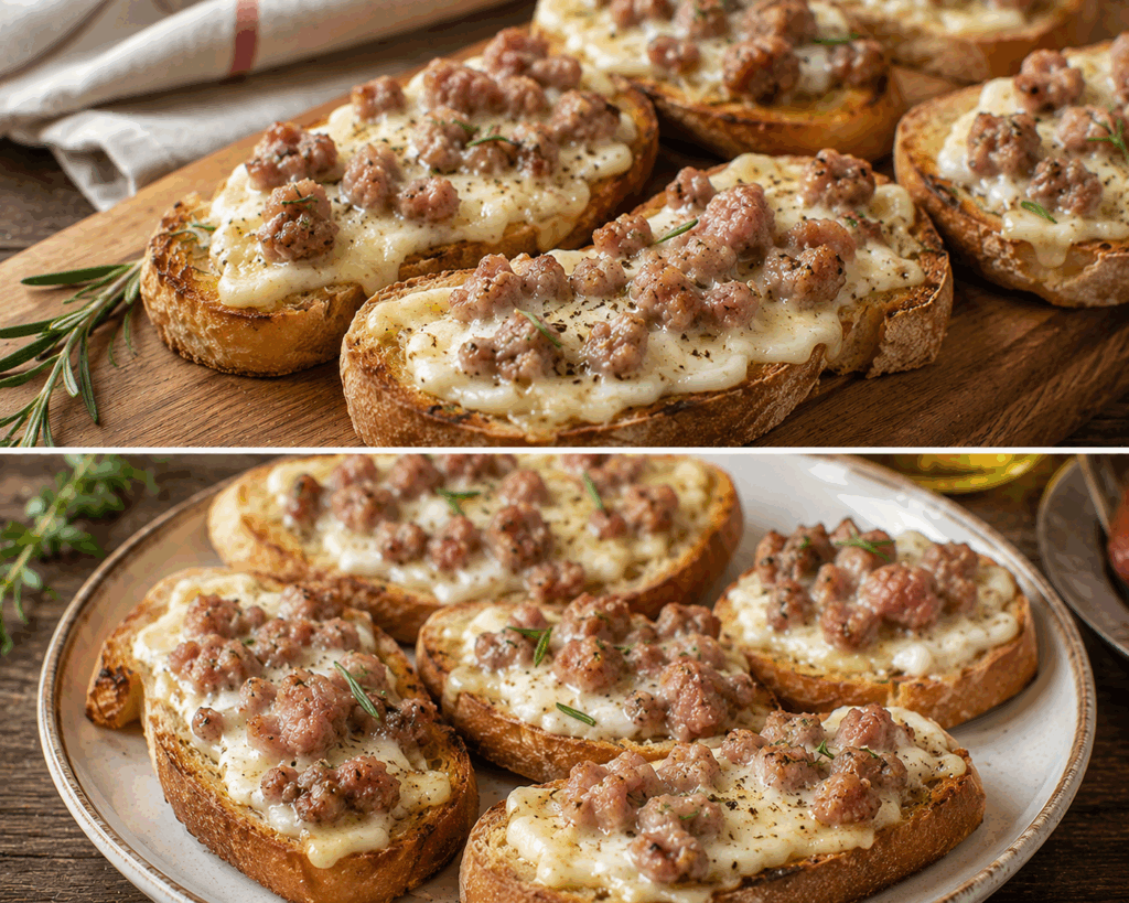 Crostini con Salsiccia e Stracchino alla Toscana – Toscana