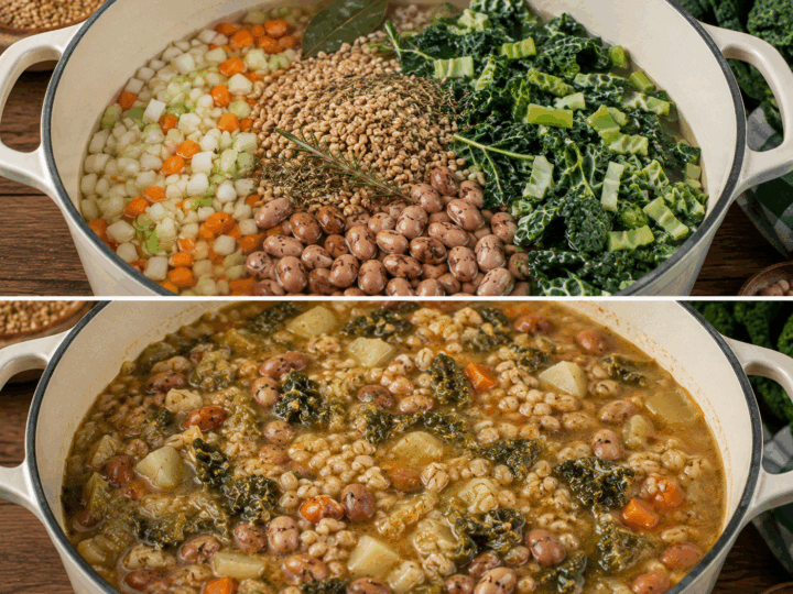 Zuppa di Farro alla Garfagnina con Borlotti e Cavolo – Toscana