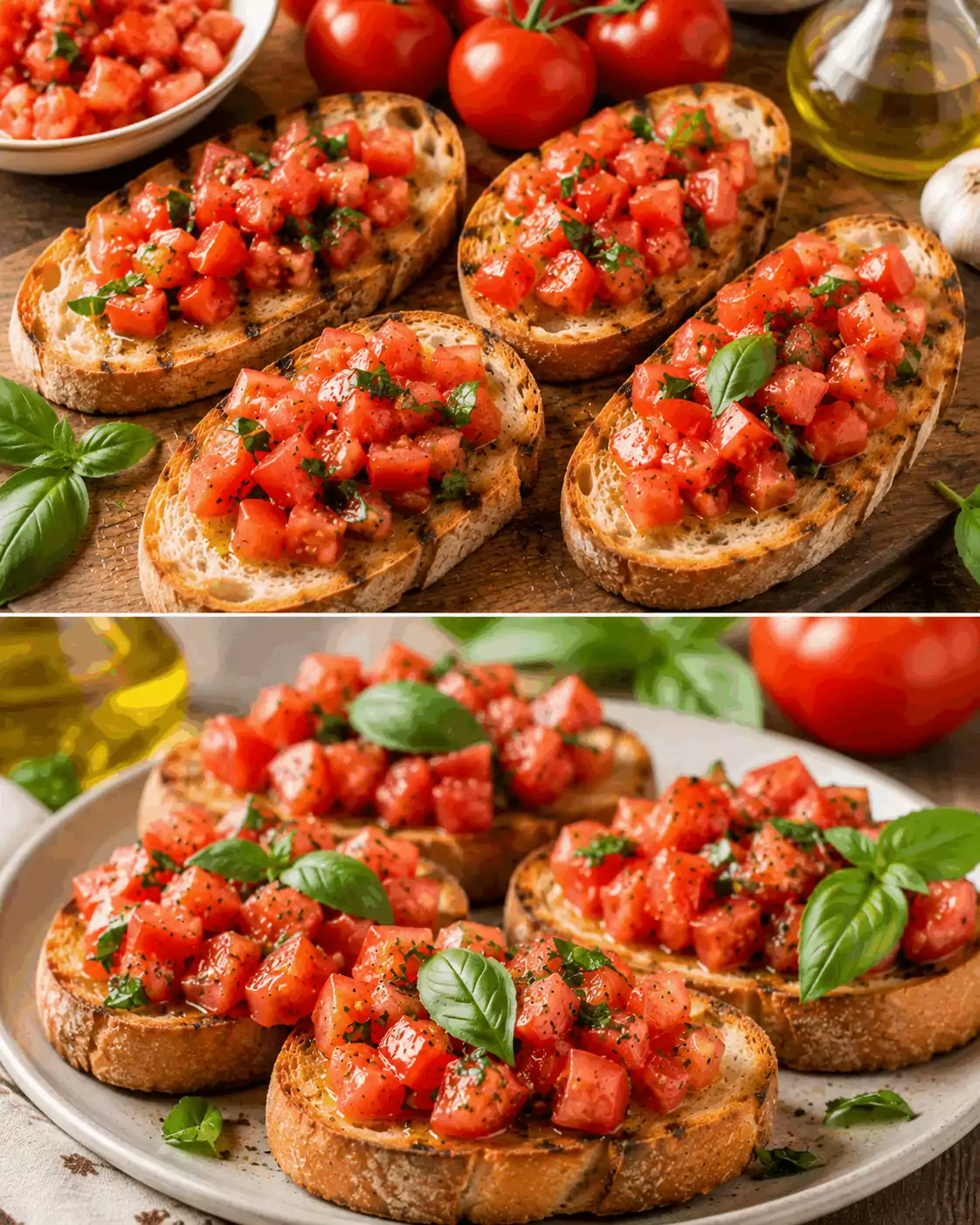 Bruschette al Pomodoro e Basilico: la Ricetta Croccante e Freschissima Pronta in 15 Minuti