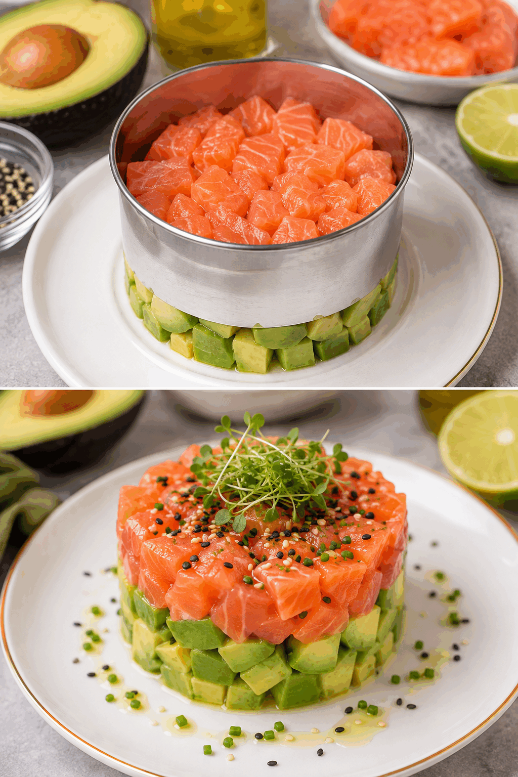 Tartare di Salmone e Avocado: la Ricetta Fresca ed Elegante Pronta in Soli 15 Minuti