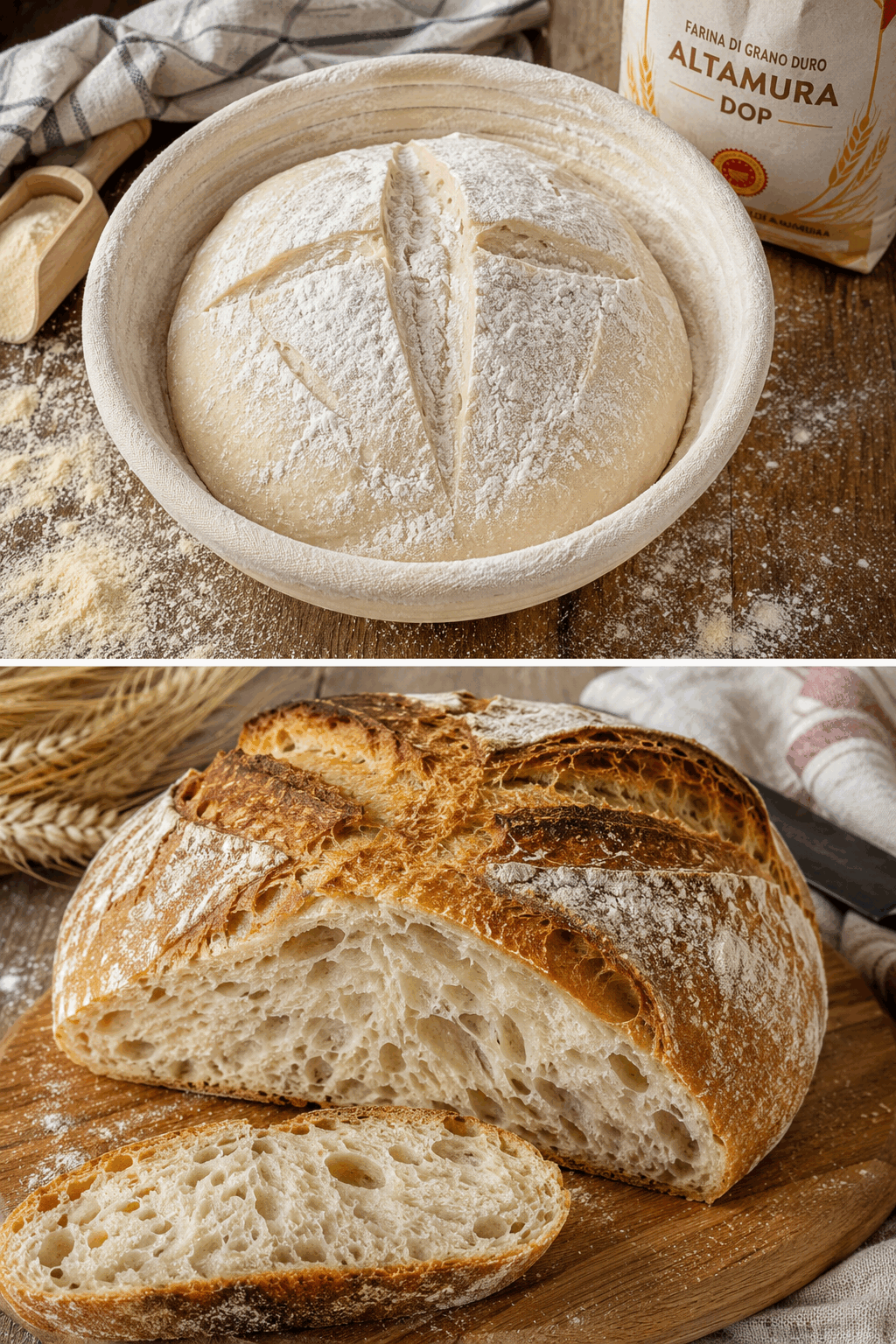 Pane di Altamura Fatto in Casa: la Ricetta Tradizionale dal Profumo Intenso e Crosta Dorata