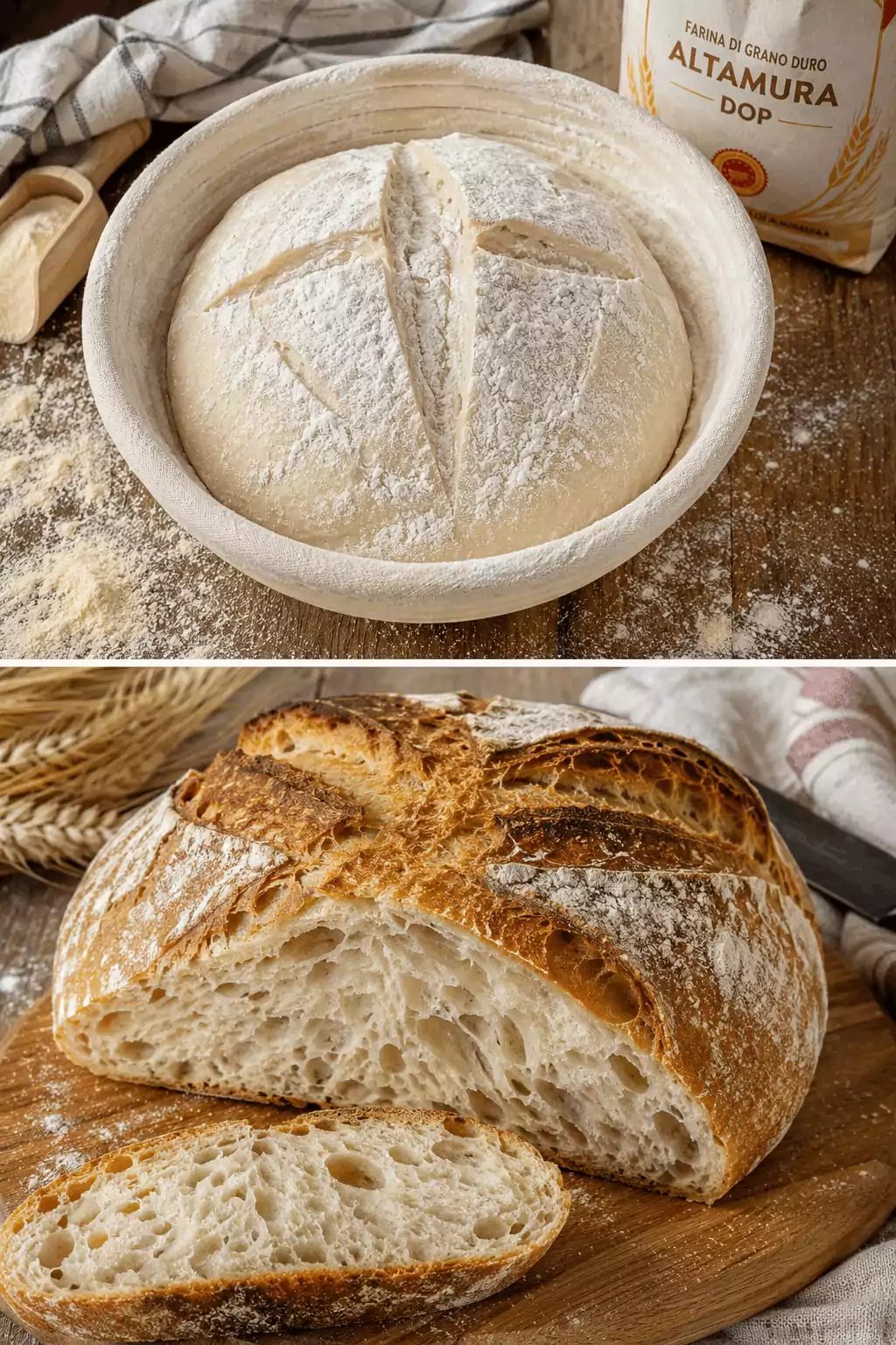 Pane di Altamura Fatto in Casa: la Ricetta Tradizionale dal Profumo Intenso e Crosta Dorata
