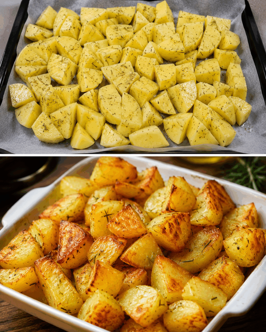 Patate al Forno Croccanti: la Ricetta Dorata e Profumata Perfetta per Accompagnare Ogni Piatto