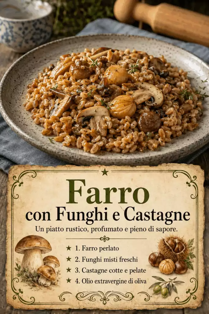 Farro con Funghi e Castagne