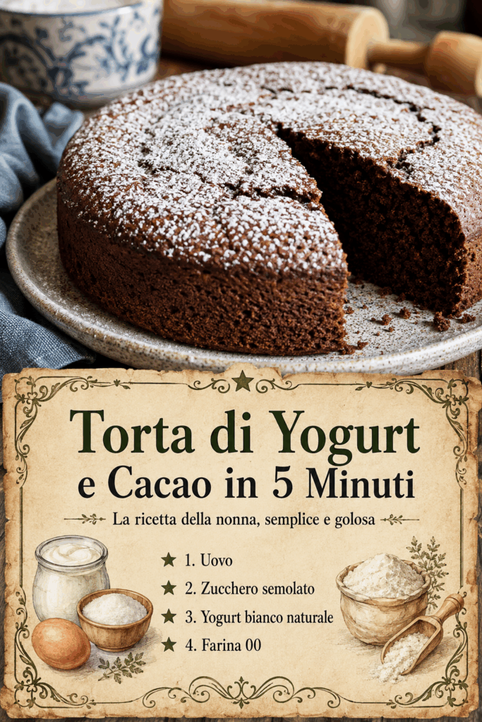 Torta di Yogurt e Cacao in 5 Minuti