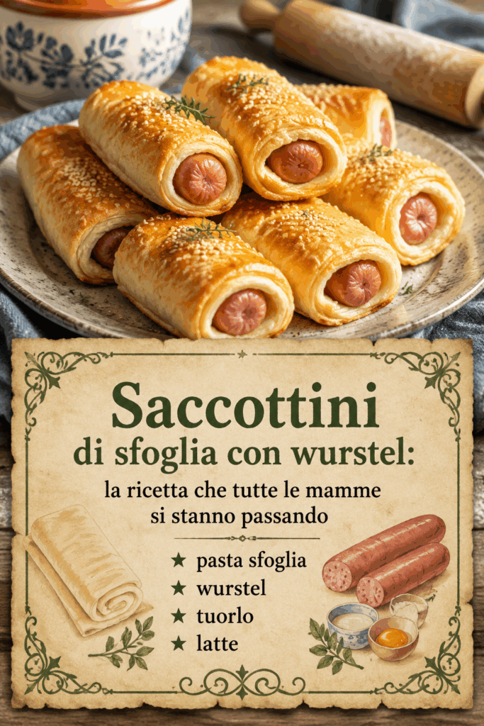 Saccottini di sfoglia con wurstel: la ricetta che tutte le mamme si stanno passando