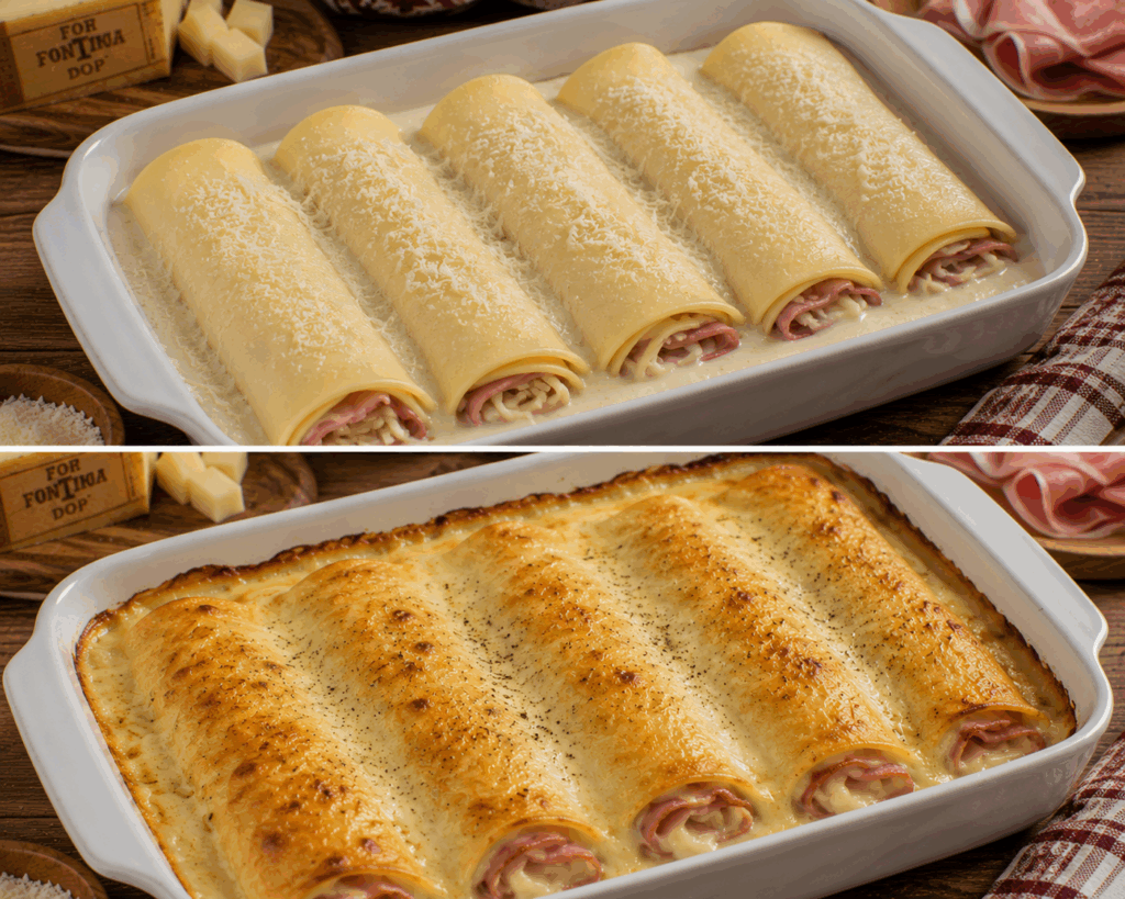 Crespelle alla Valdostana con Fontina e Prosciutto – Valle d’Aosta