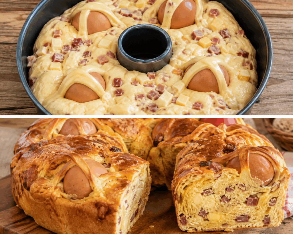 🥚 Casatiello Rustico Napoletano – Campania