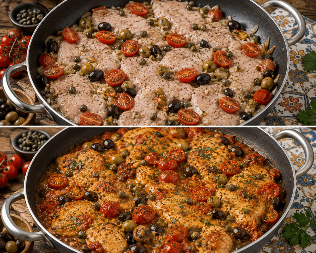 Tacchino alla Siciliana con Capperi, Olive e Pomodorini – Sicilia