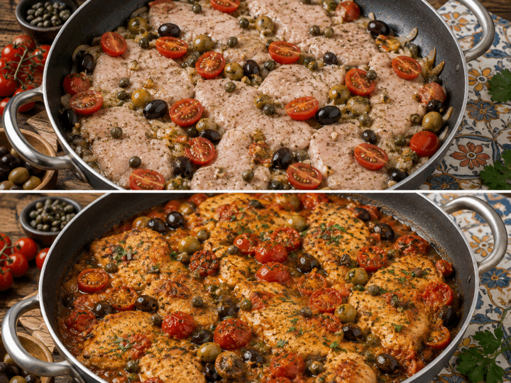 Tacchino alla Siciliana con Capperi, Olive e Pomodorini – Sicilia