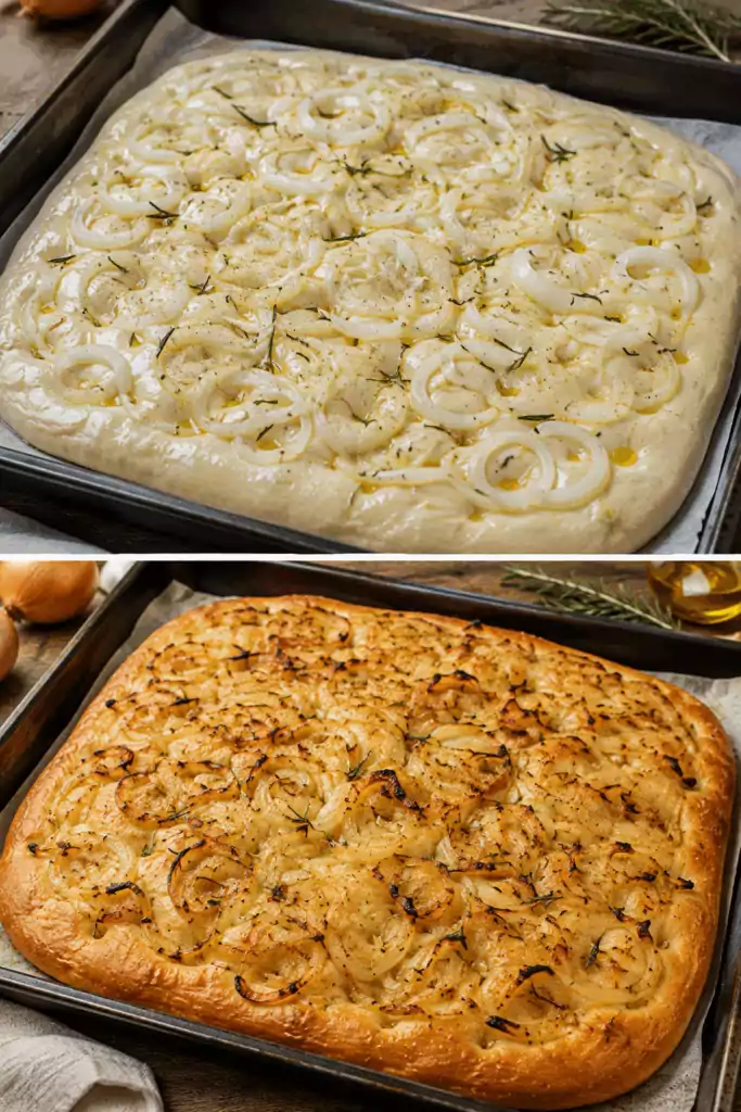 Focaccia alle Cipolle Dorate: la Ricetta Soffice e Profumata che Conquista al Primo Morso