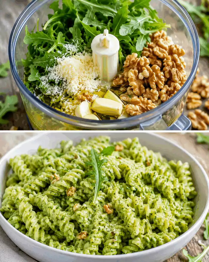 Fusilli al Pesto di Rucola e Noci: la Ricetta Cremosa e Profumata Pronta in 15 Minuti