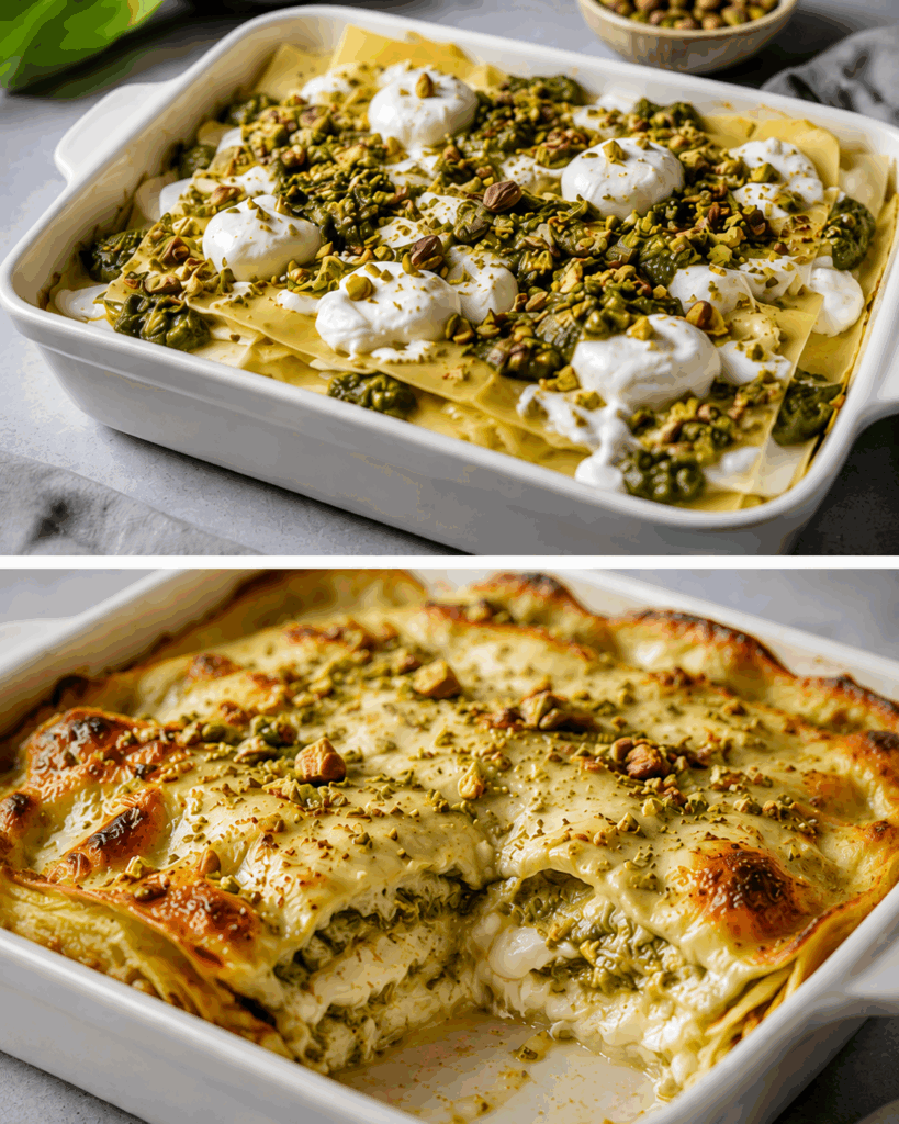 Lasagnette al Pesto di Pistacchi e Burrata: la Ricetta Raffinata e Filante che Conquista al Primo Assaggio