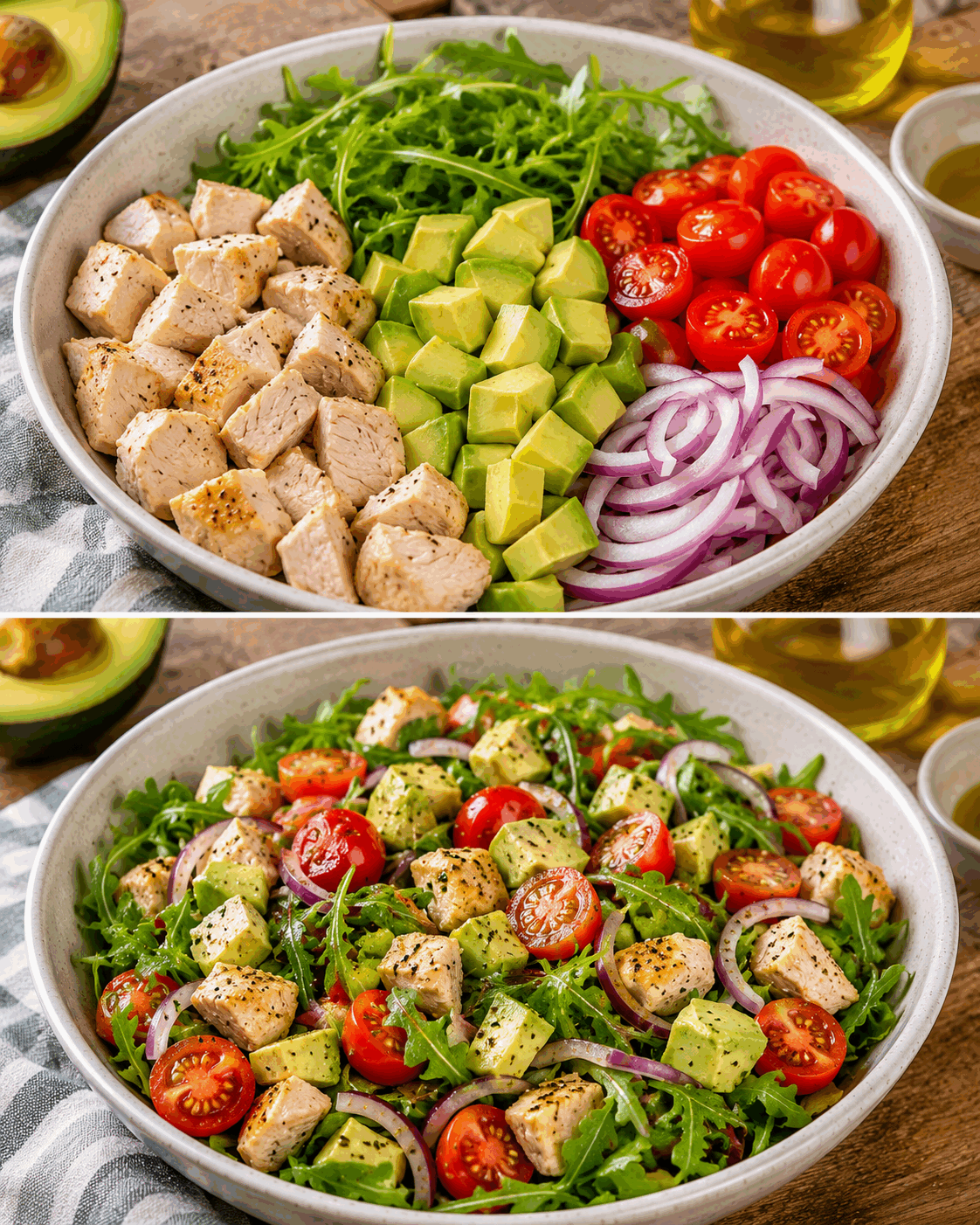 Insalata di Pollo con Avocado e Pomodorini: la Ricetta Fresca e Proteica Perfetta per l’Estate