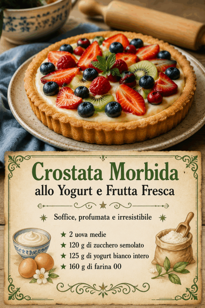 Crostata Morbida allo Yogurt e Frutta Fresca