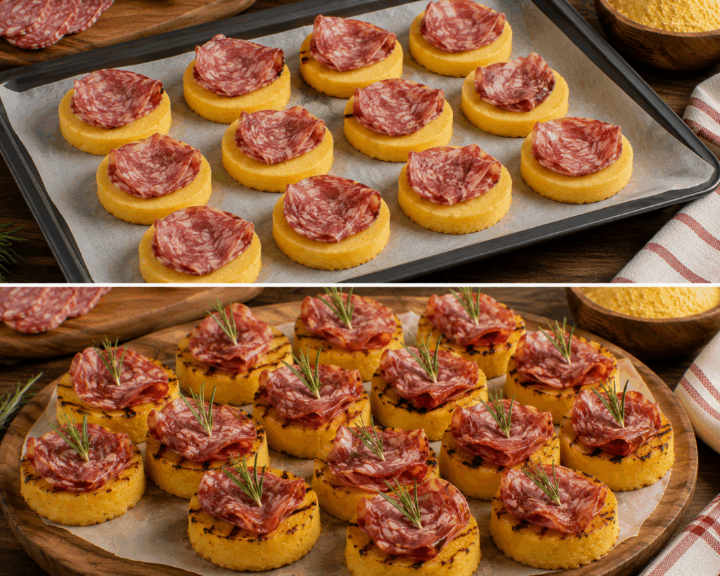 Crostini di Polenta con Soppressa Veneta – Veneto