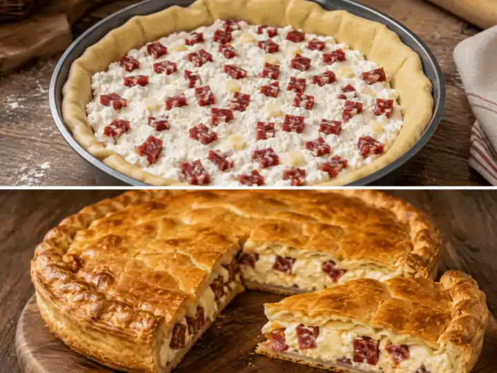 Pizza Rustica Cilentana con Ricotta e Soppressata – Campania